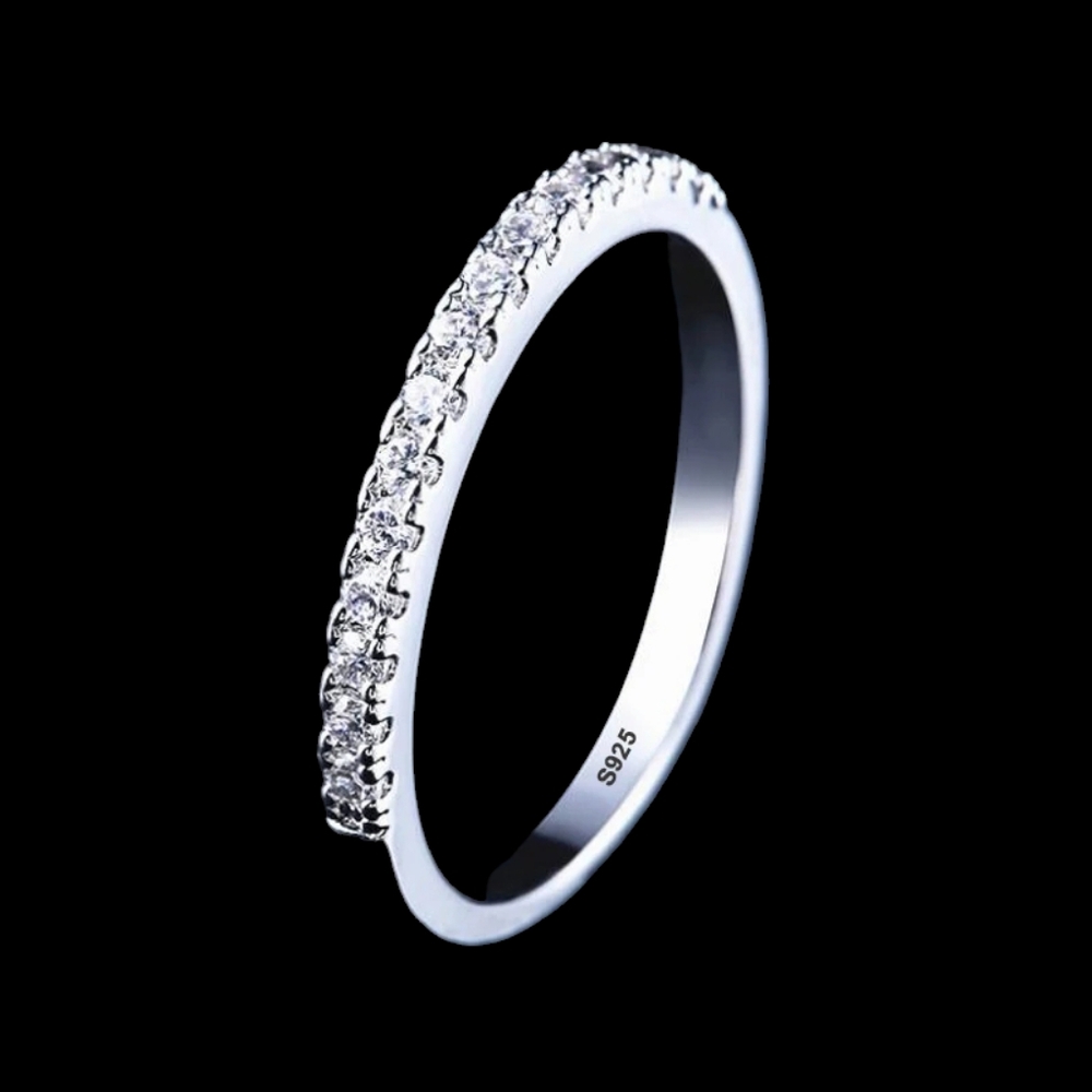 Sterling silver diamond ring - Picture 2 of 6
